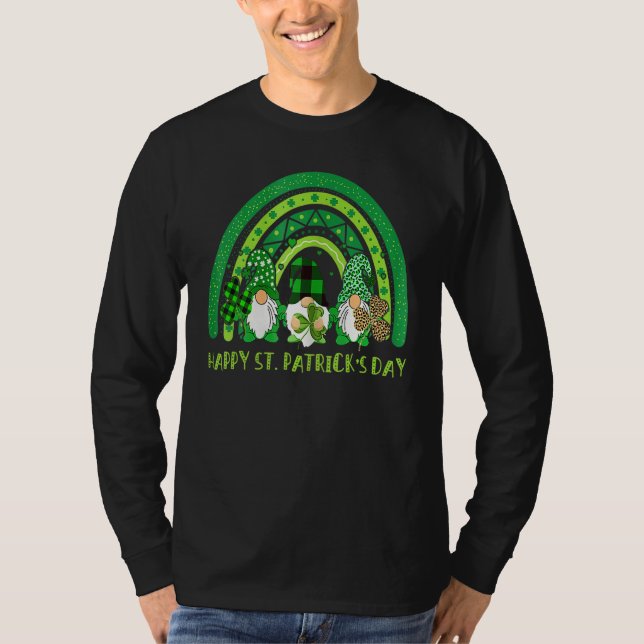 Camiseta Feliz Rua Patrick S Day Engraçado Saint Patrick Ir (Frente)
