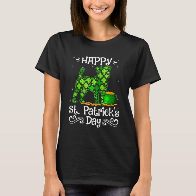 Camiseta Feliz Rua Patrick S Day Jack Russell Terrier Dog S (Frente)