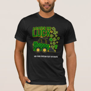 Camiseta Feliz Rua Patrick Truck Carrega Sorte De Shamrock