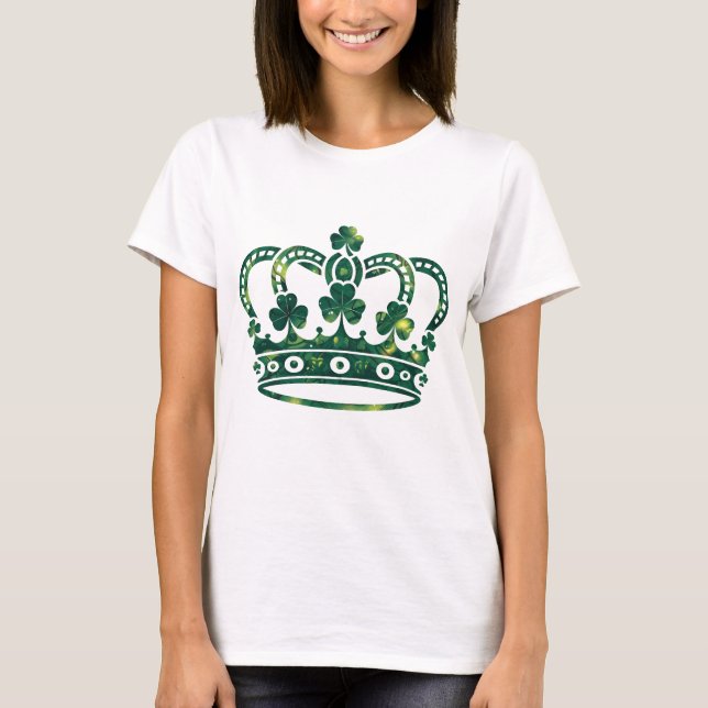 Camiseta Feliz Rua. Patricks Day Shamrock Irish Santo Patri (Frente)