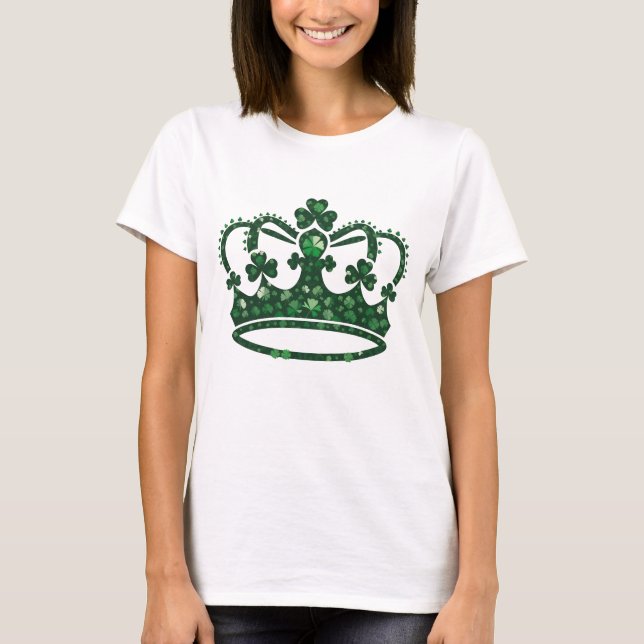 Camiseta Feliz Rua. Patricks Day Shamrock Irish Santo Patri (Frente)