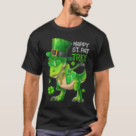 Camiseta Feliz Rua Pica no Trex Day Dino Dabbing Dia de São