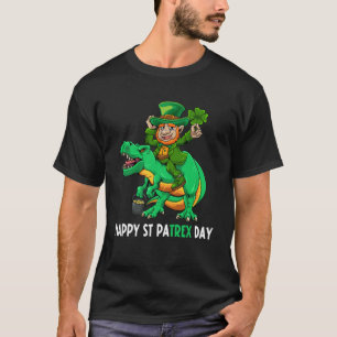 Camiseta Feliz Rua Pica no Trex Day Dino Leprech