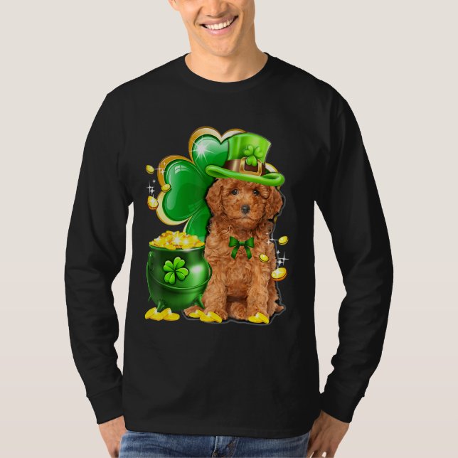 Camiseta Feliz Rua Pugtrics Day Pug Leprechaun Santo Pa (Frente)