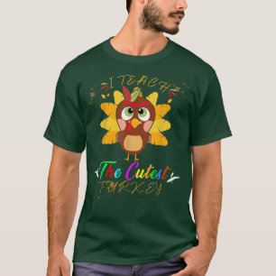 Camiseta Feliz Sala de Aula de Ação de Graças Turquia Engra
