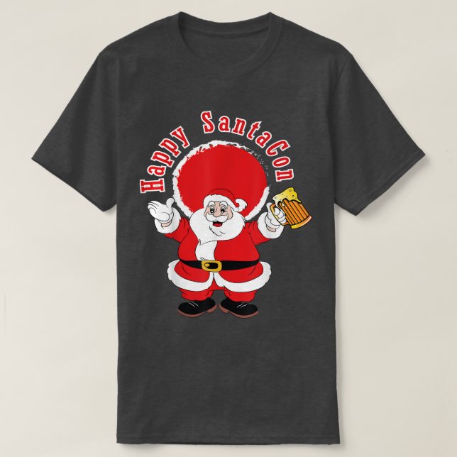 Camiseta Feliz SantaCon especial para ti (Frente do Design)