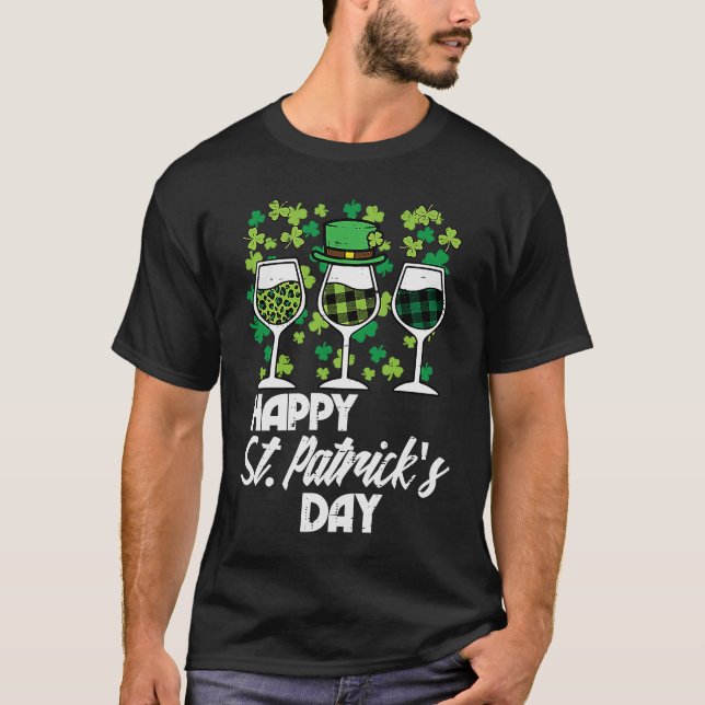 Camiseta Feliz Santo de Dia de São Patrício Paddys Mo Irlan (Frente)
