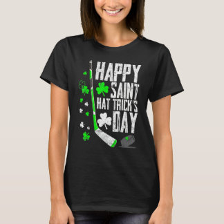 Camiseta Feliz Santo Hat Trick S Day Tee Hockey Rua Patch
