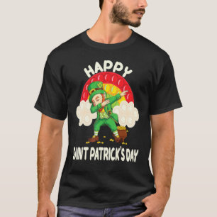 Camiseta Feliz São Patrick Day Leprechaun Pop It Dabbing
