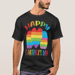 Camiseta Feliz São Patrick Day Leprechaun Pop It Kid Fid