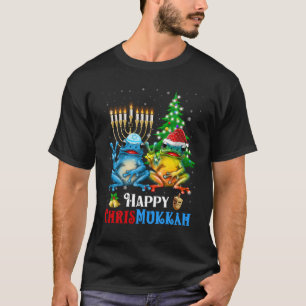 Camiseta Feliz Sapo de Natal Chrismukkah Hanukkah