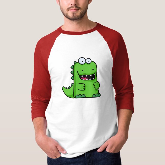Camiseta Feliz-Saurus verde bonito (Frente)