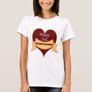 Camiseta Feliz segundo. Aniversário