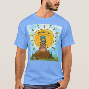 Camiseta Feliz segundo do Dia da Groundhog fevereiro Phil