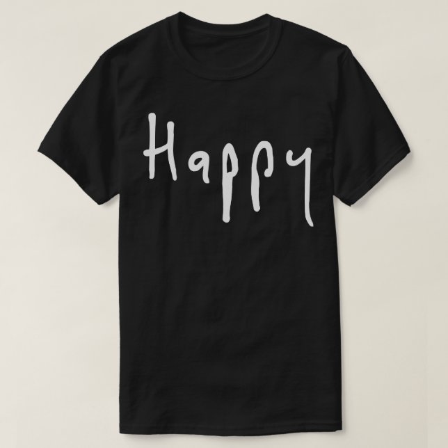 Camiseta Feliz Seja feliz e sorria 1 (Frente do Design)