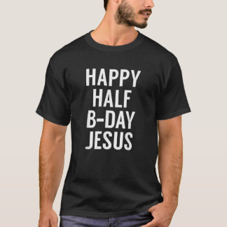 Camiseta Feliz Semestre Jesus Engraçado Natal em julho