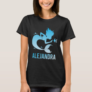 Camiseta Feliz Sereia - Nome Alejandra