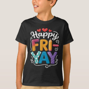Camiseta Feliz Sexta-Feira Feliz, Engraçado Professor de Fi