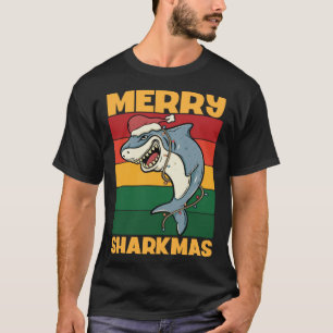 Camiseta Feliz Sharkmas Papais noeis secretos