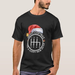 Camiseta Feliz Shiftmas e Feliz Novo Gear Festivo Automoti