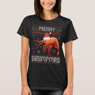 Camiseta Feliz Shrimpmas Engraçado Presente no Sweater de