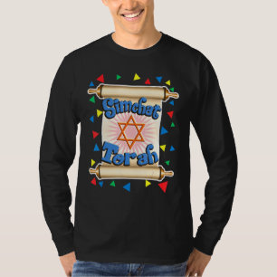 Camiseta Feliz Simchat Torah Para Homens Mulheres Crianças