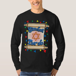 Camiseta Feliz Simchat Torah Para Homens Mulheres Crianças 