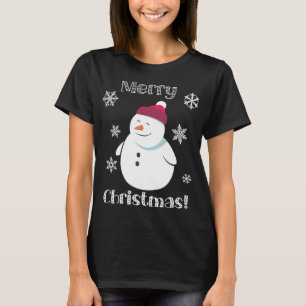Camiseta Feliz Snowman - Foguete Feliz Natal