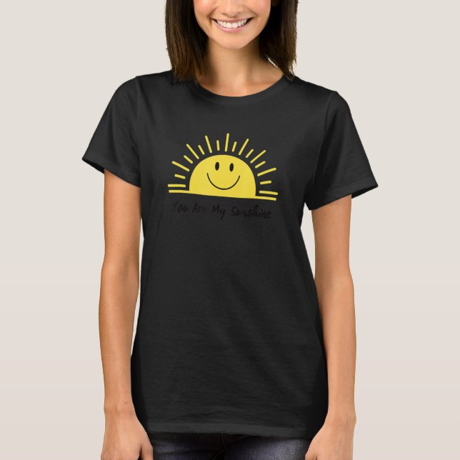 Camiseta Feliz Sol Verde Amarelo Amarelo Sorriso Face Sol S (Frente)