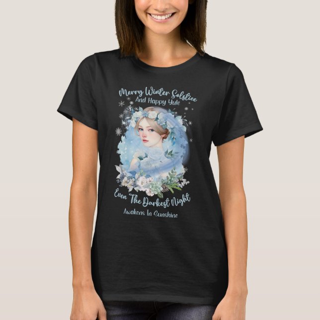 Camiseta Feliz Solstício De Inverno E Feliz Yule Princesa S (Frente)