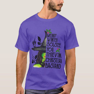 Camiseta Feliz Solstício de Inverno seu Cristão desgraçado