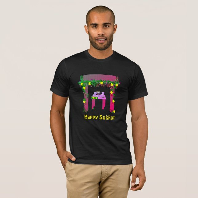 Camiseta Feliz Sukkot, Personalizado (Frente Completa)