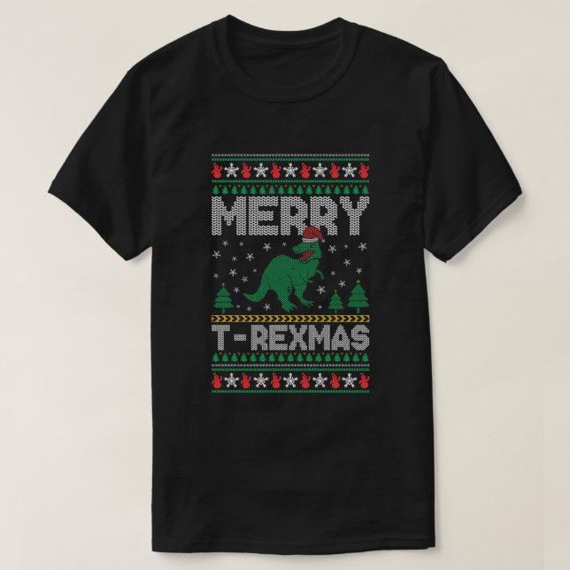 Camiseta Feliz T-REXMAS  (Frente do Design)