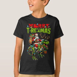 Camiseta Feliz T-rexmas Natal Xmas T Rex Dinossaur Lover