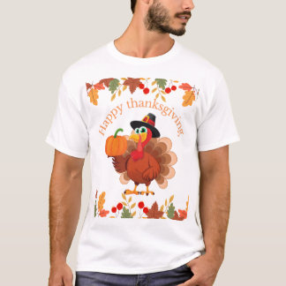Camiseta Feliz T-Shirt de Ação de Graças