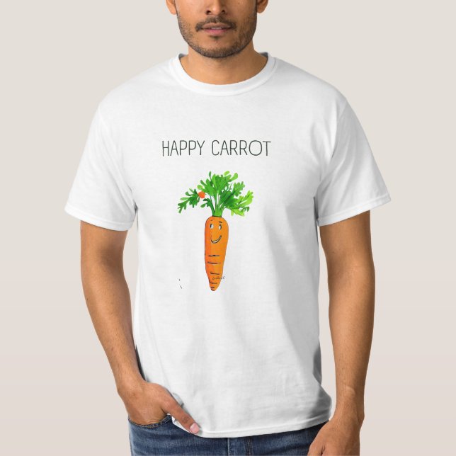 Camiseta Feliz T-Shirt de Cenoura (Frente)