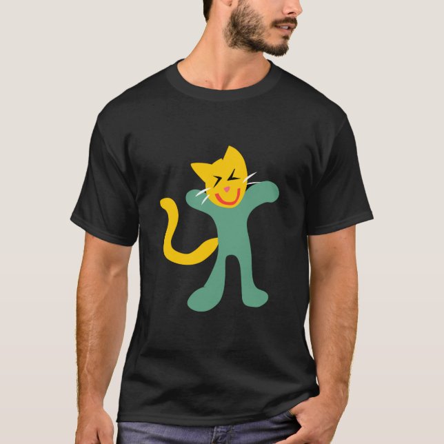 Camiseta Feliz T-Shirt de Gato (Frente)