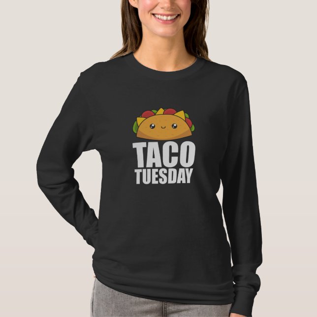 Camiseta Feliz Taco Terça-feira - Comida mexicana (Frente)