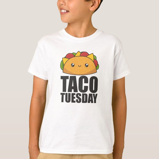Camiseta Feliz Taco Terça-feira - Comida mexicana (Frente)