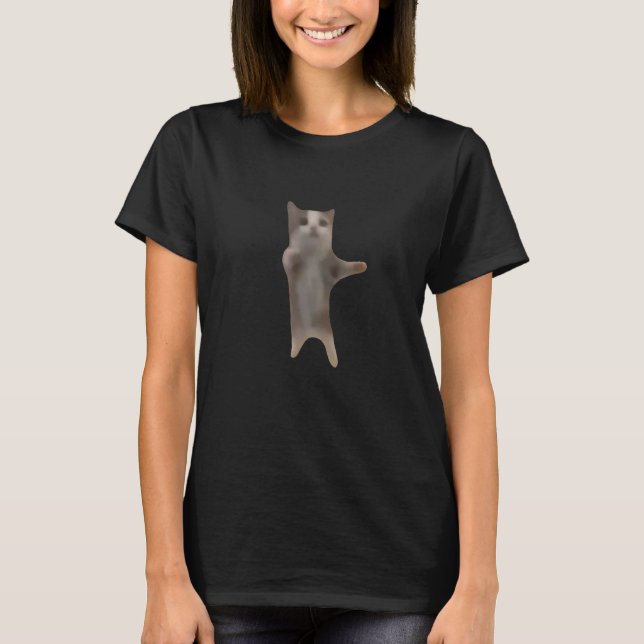 Camiseta Feliz Tendência Feliz de Memória de Gato (Frente)