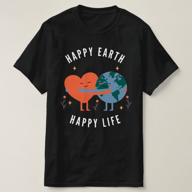 Camiseta Feliz Terra Mens T-Shirt (Frente do Design)