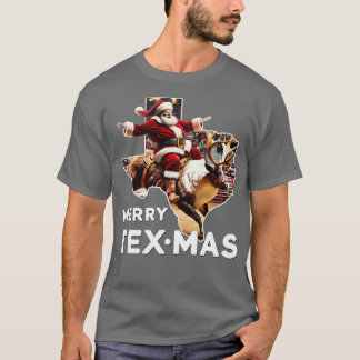 Camiseta Feliz Texmas Papais noeis de Natal do Texas Reinde