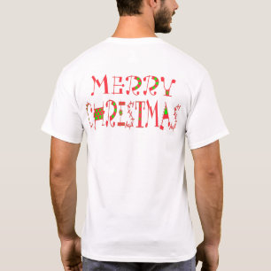 Camiseta Feliz Texto de Natal Design: Arte Festiva
