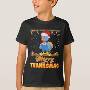 Camiseta Feliz Thanksmas Turquia Papai noel Elf Ação de Gra