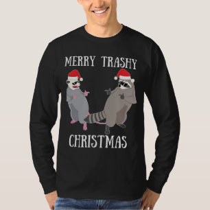 Camiseta Feliz Trashy Natal Gang Ogambm Raccoo