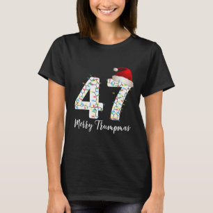 Camiseta Feliz Trumpmas 47 Famílias Correspondendo Pj Funny