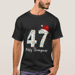 Camiseta Feliz Trumpmas 47 Famílias Correspondendo Pj Funny