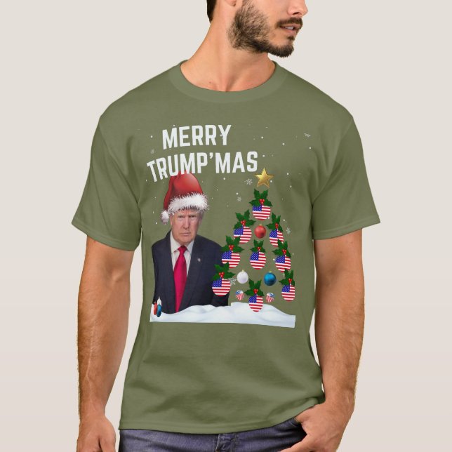 Camiseta Feliz TRUMP'MAS Natal (Frente)