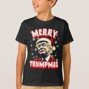 Camiseta Feliz Trumpmas Papais noeis de Trump de Natal Trum