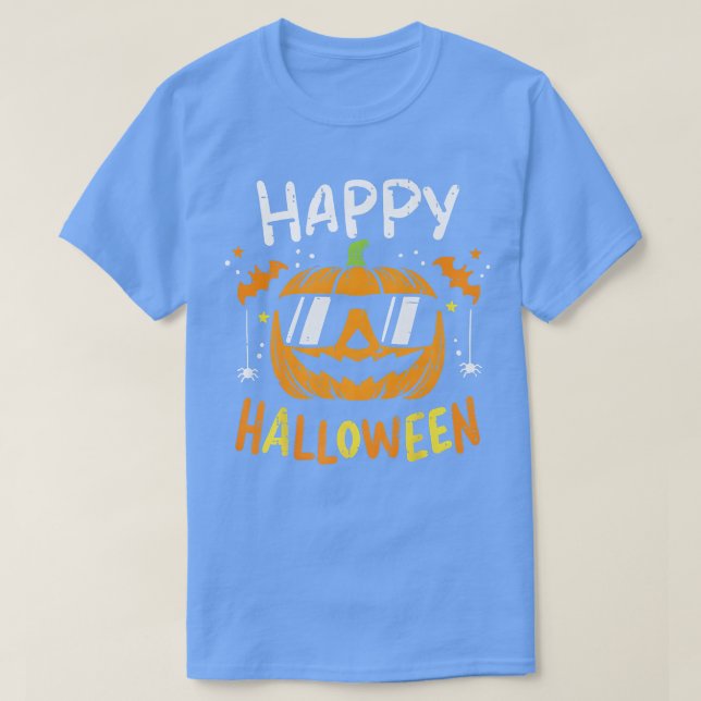 Camiseta Feliz truque de abóbora de Halloween ou trato para (Frente do Design)
